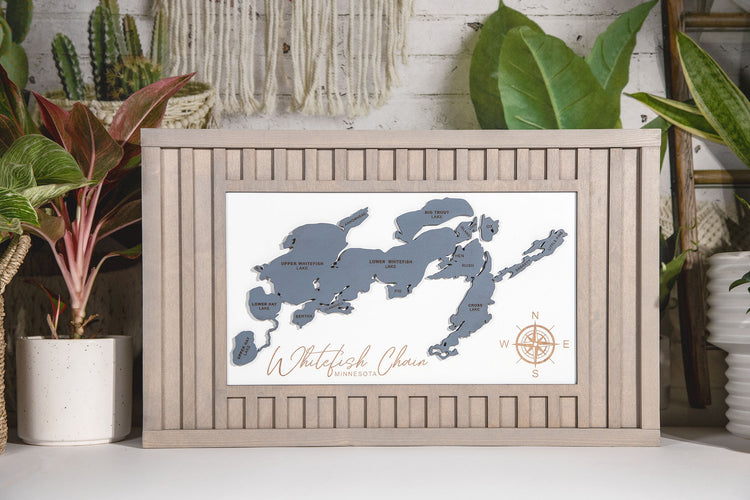 Whitefish Chain Lake 3D Sign 21x13