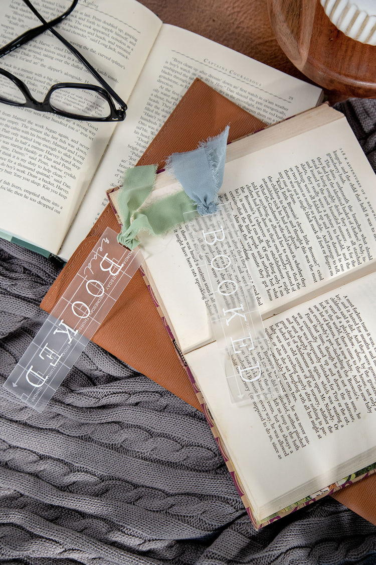 Booked Etched Acrylic Bookmark