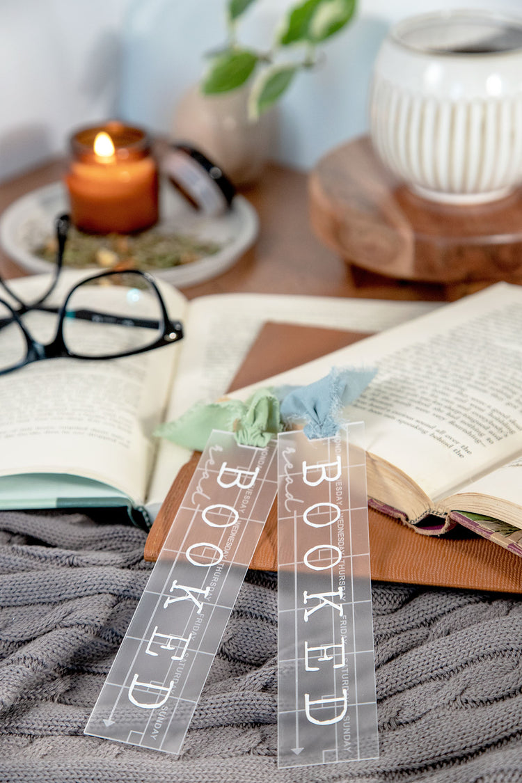 Booked Etched Acrylic Bookmark