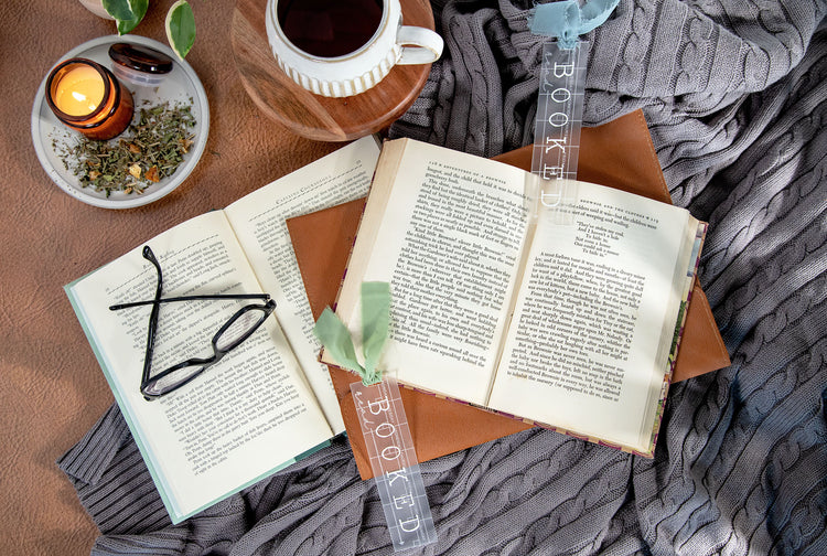 Booked Etched Acrylic Bookmark