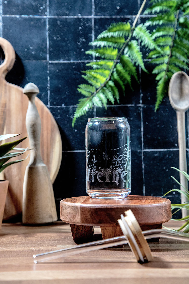 Caffeine Buzzed Glass Tumbler