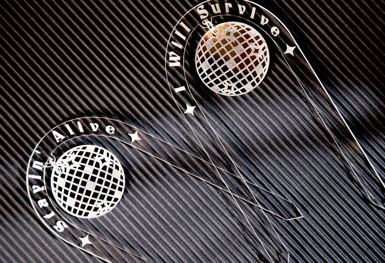 Stayin' Alive Acrylic Disco Plant Stake