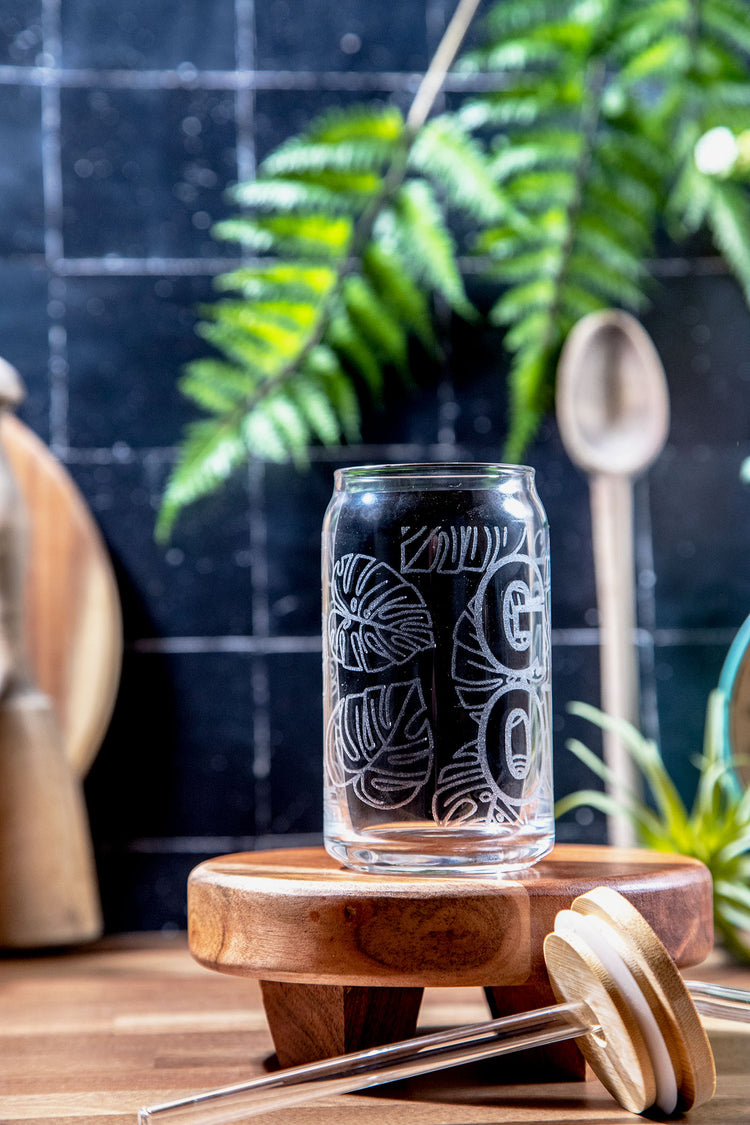 Grow Monstera Glass Tumbler
