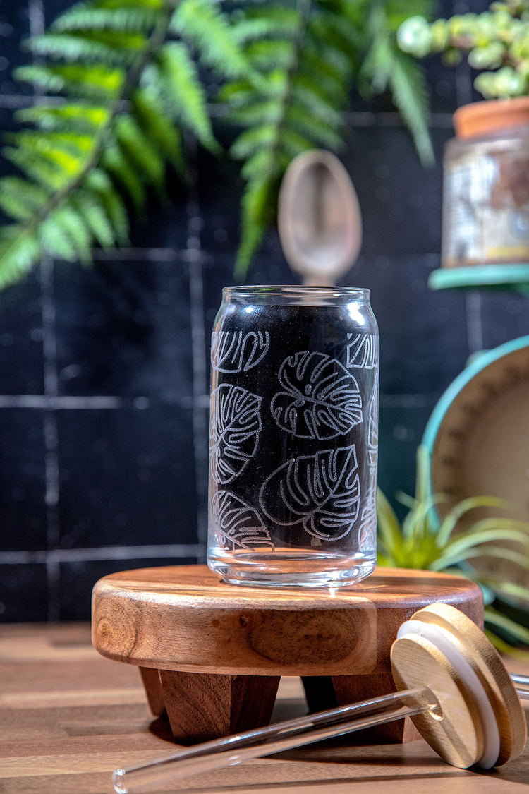 Grow Monstera Glass Tumbler