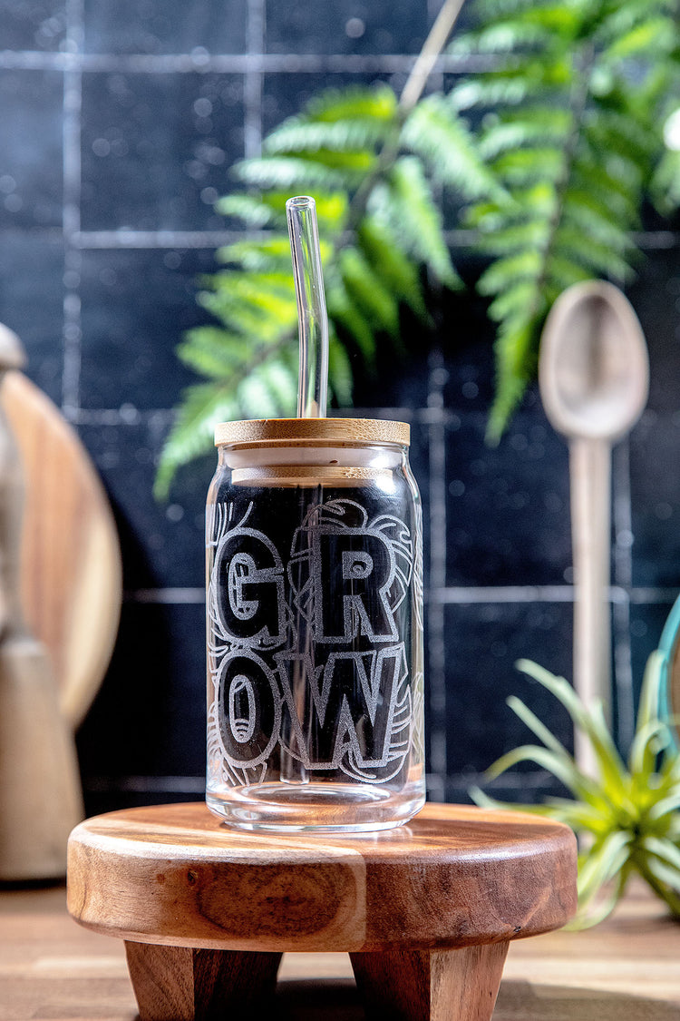 Grow Monstera Glass Tumbler