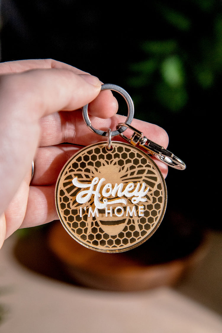 Honey I'm Home Acrylic Retro Keychain