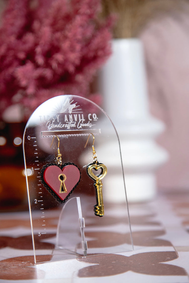 Key to My Heart Acrylic Earrings