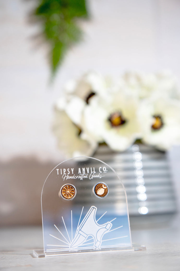 Citrus Lemon Stud Earrings