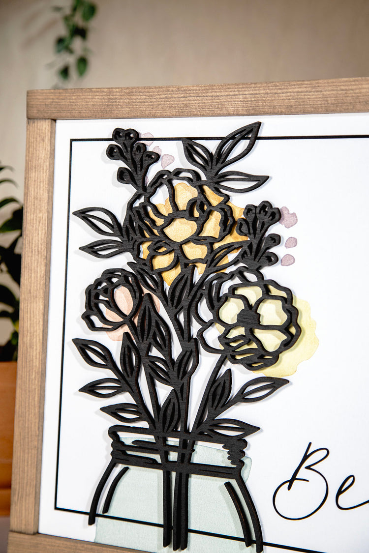 Live Simply Bloom Wildly Wood Sign