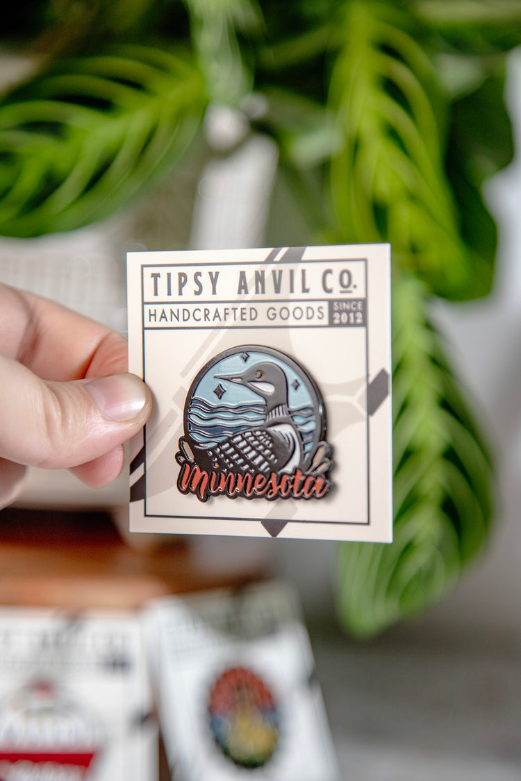 Minnesota Loon Enamel Pin