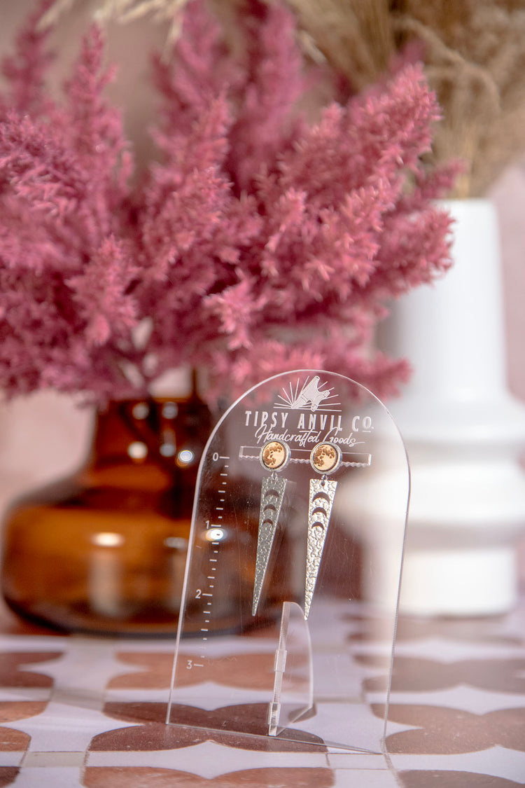 Moon Phase Dangle Earrings