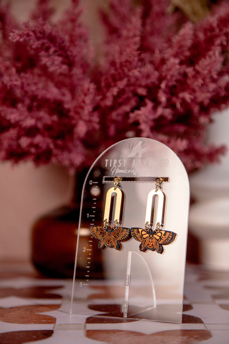 Moth Colorshift Dangle Earrings