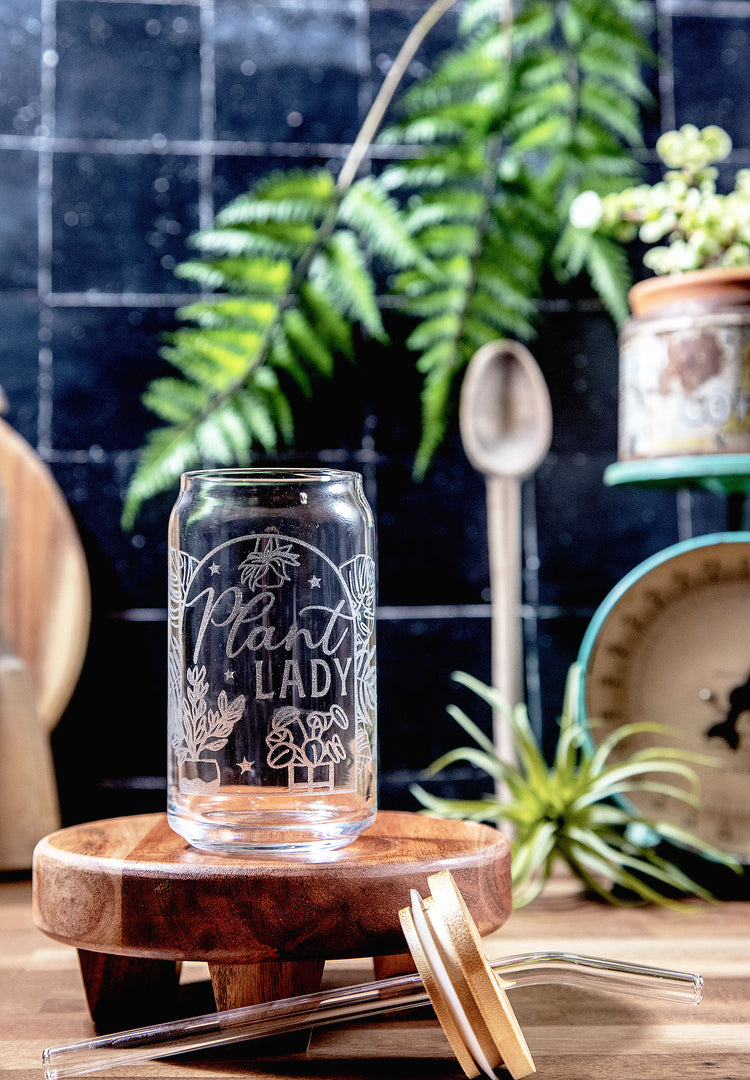 Plant Lady Glass Tumbler