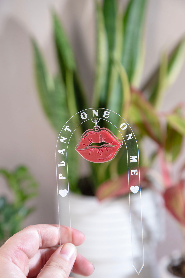 Plant One On Me Kiss Plant Stake
