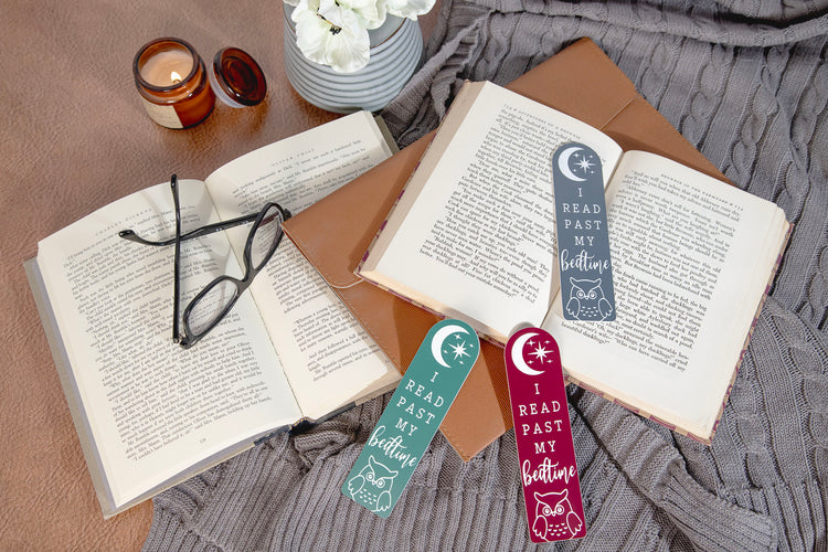 I Read Past My Bedtime Engraved Acrylic Bookmark