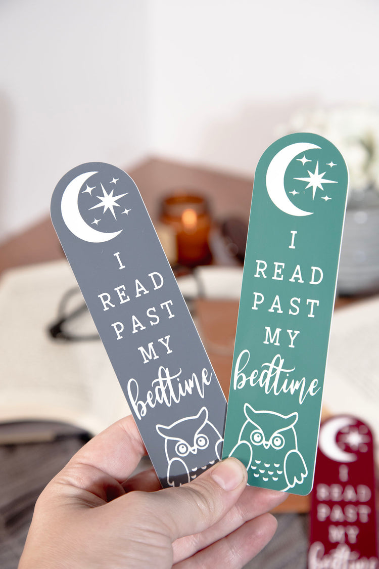 I Read Past My Bedtime Engraved Acrylic Bookmark