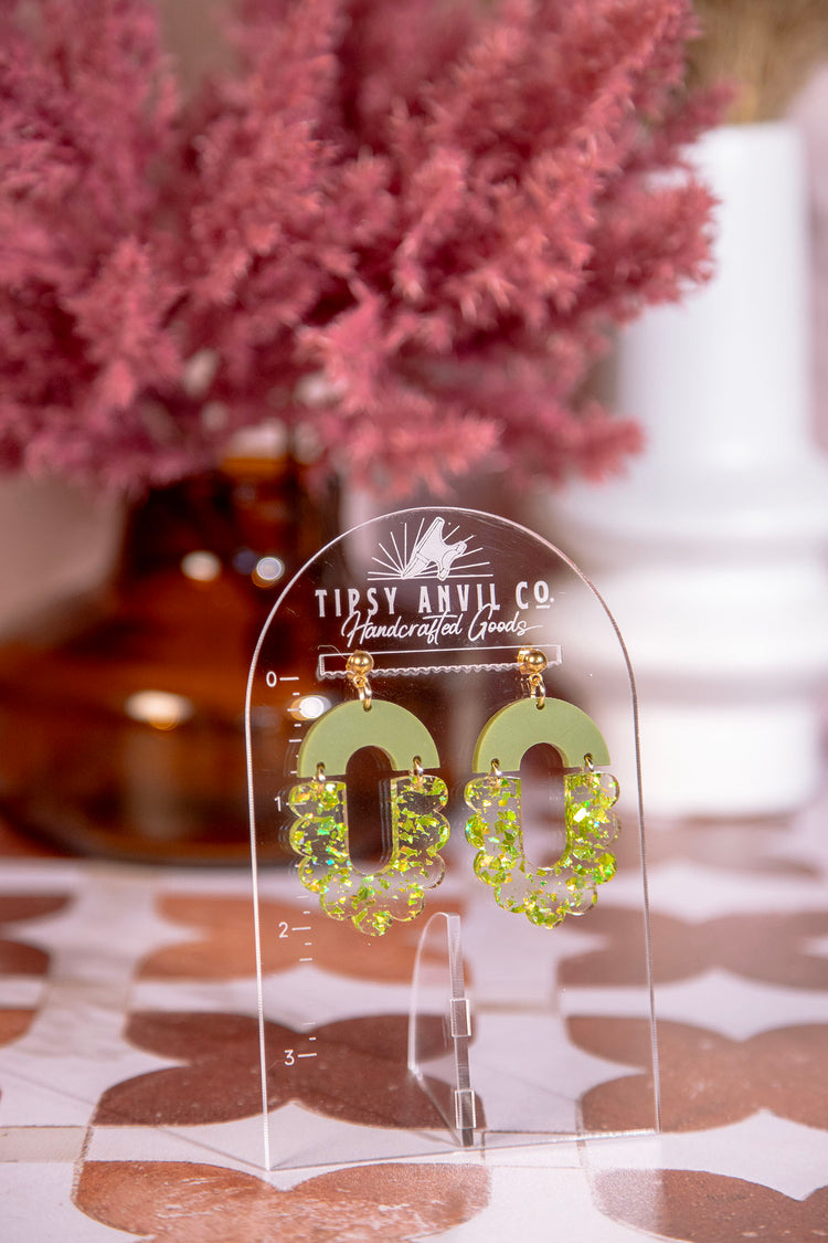 Scallop Acrylic Dangle Earrings