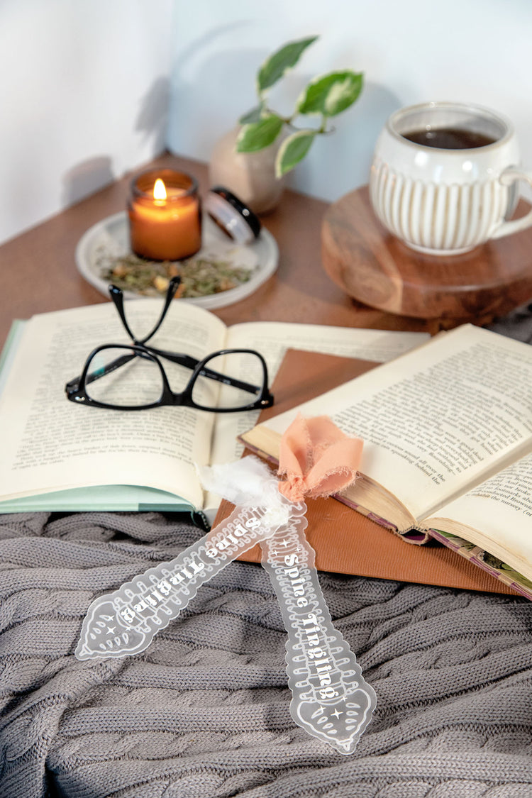 Spine Tingling Etched Acrylic Bookmark