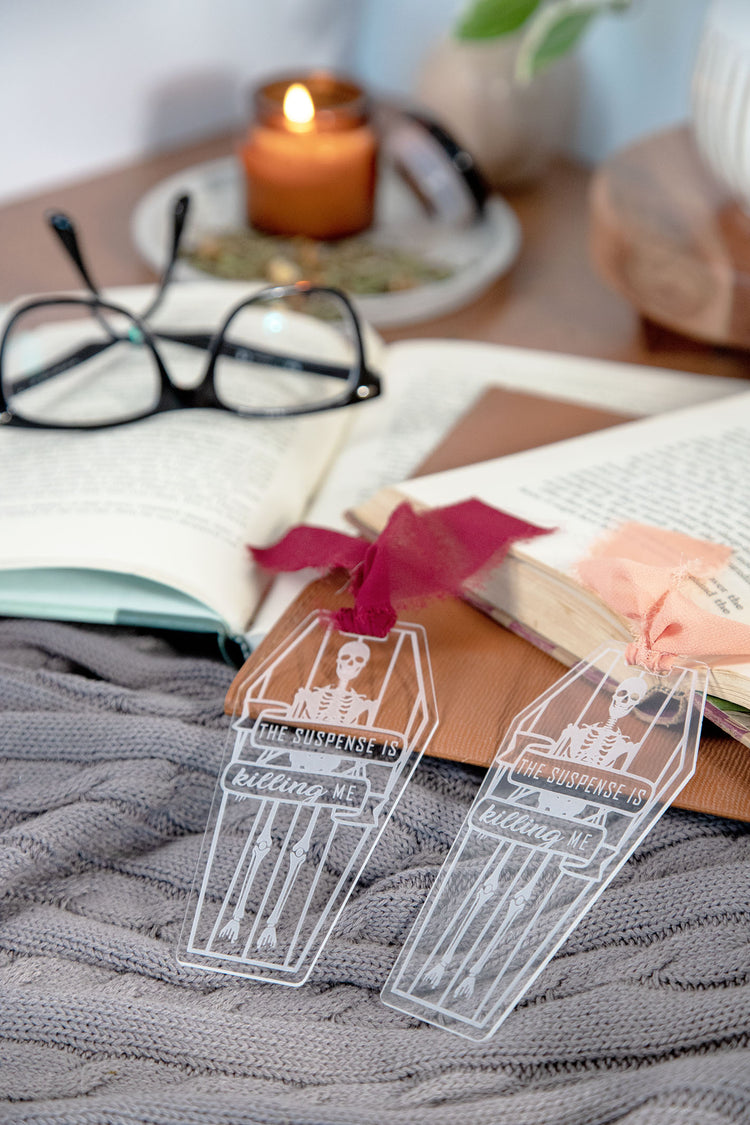 Suspense is Killing Me Etched Acrylic Bookmark