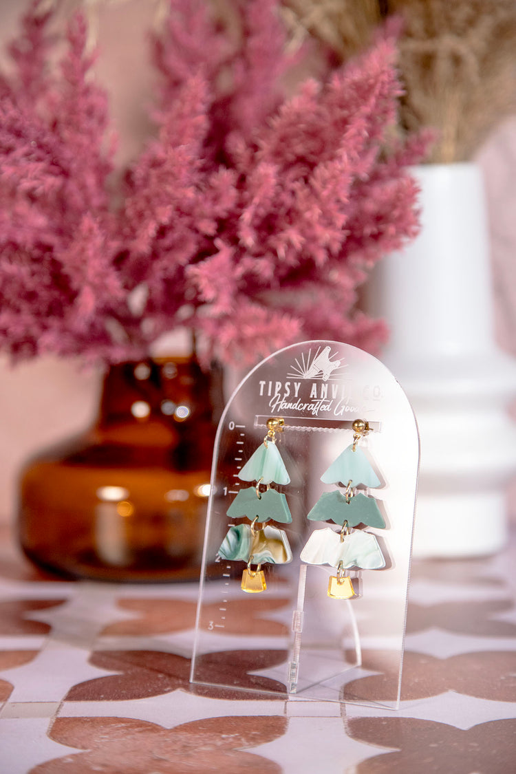 Tiered Tree Dangle Earrings