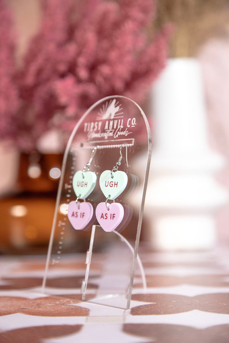 Ugh As If Sweethearts Acrylic Earrings