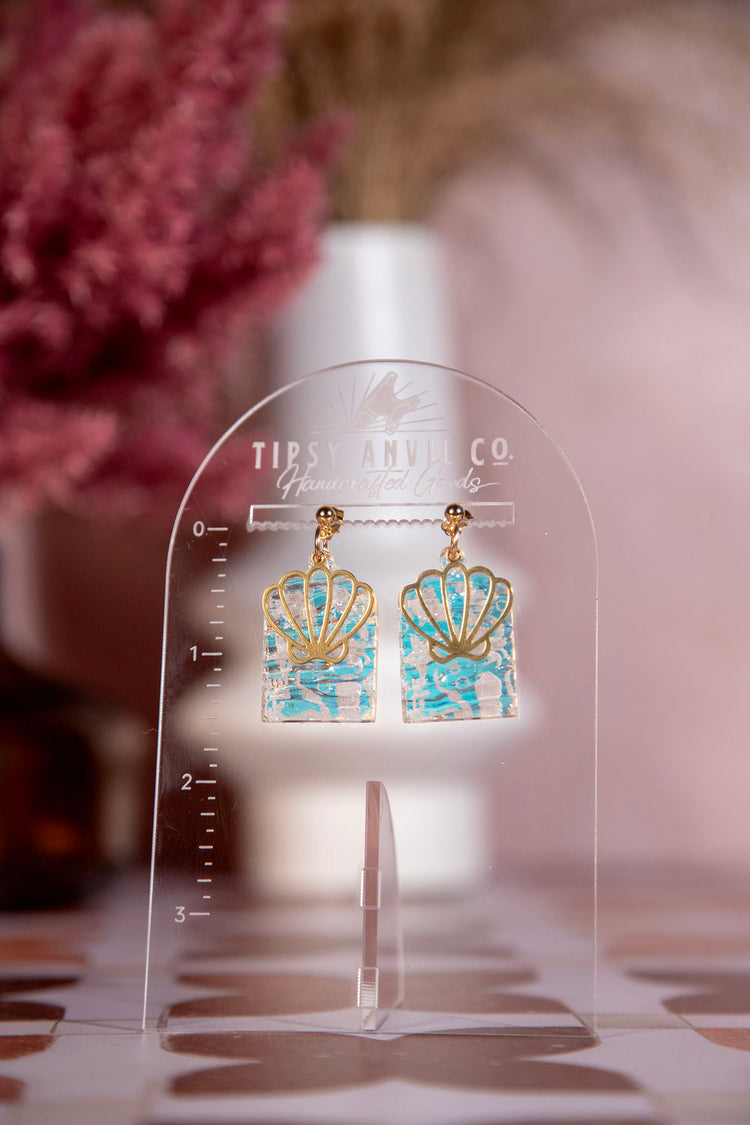 Under the Sea Ripple Dangle Earrings