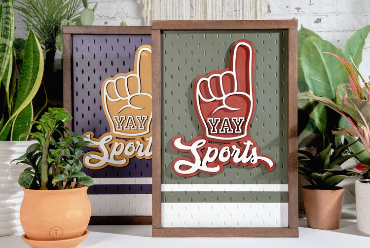 Yay Sports Wood Sign 12x20 Inches
