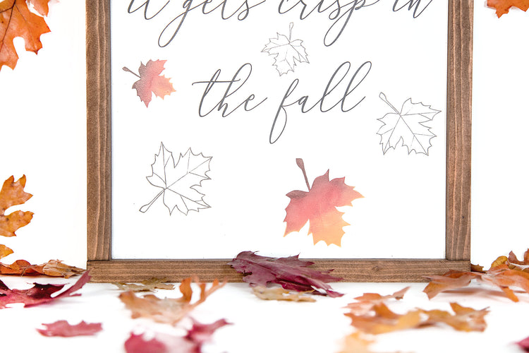 Life Starts All Over Again in the Fall Wood Sign 12x24