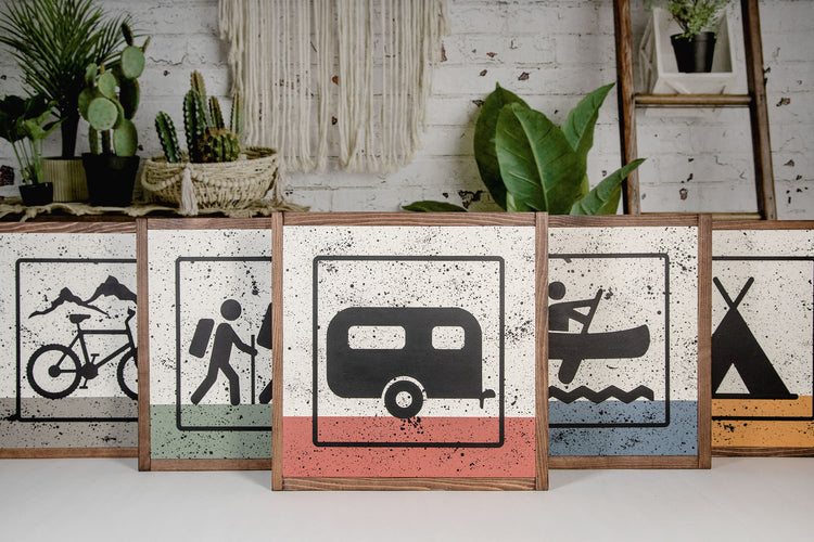 Camper Wood Sign 11.5x11.5