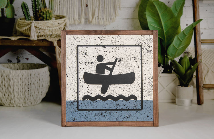 Kayaking Wood Sign 11.5x11.5