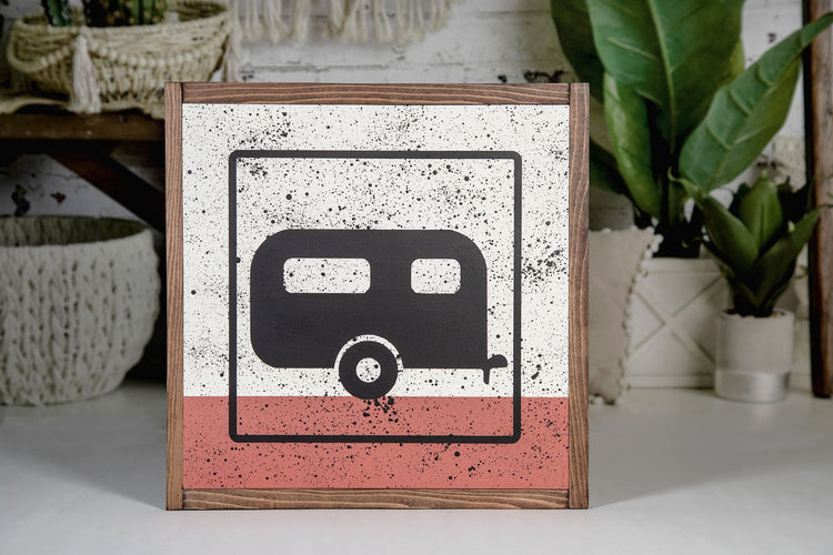 Camper Wood Sign 11.5x11.5