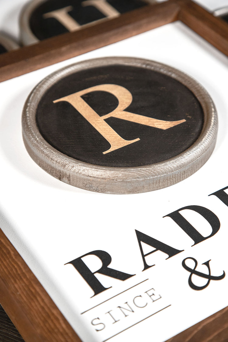 Typewriter Key Personalized Name Sign 12x13