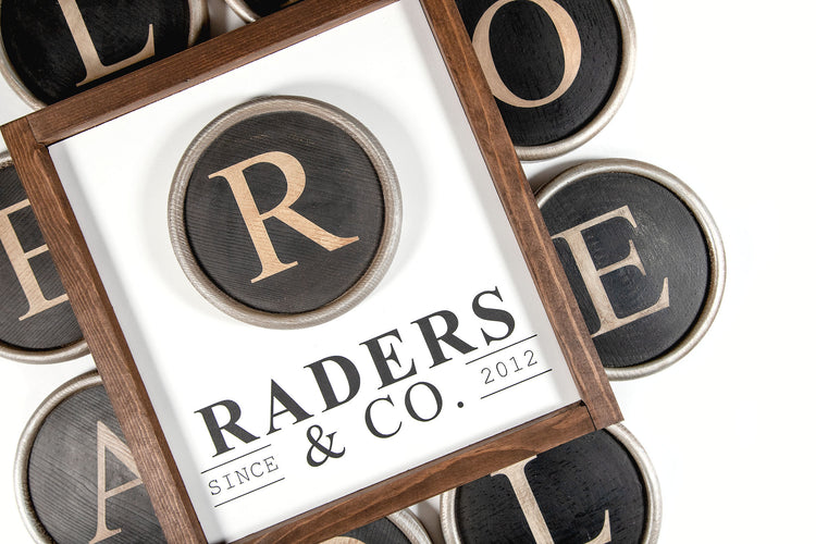 Typewriter Key Personalized Name Sign 12x13