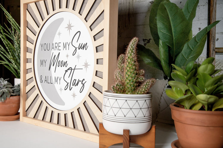You Are My Sun My Moon & All My Stars 3D Wood Sign
