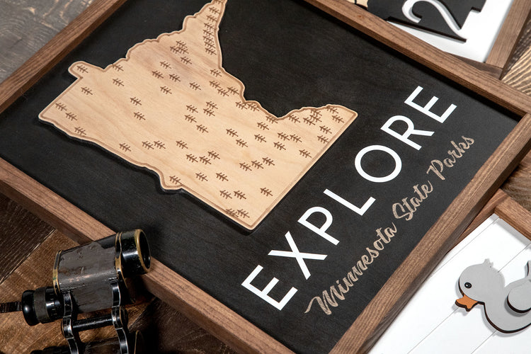 Minnesota State Park Wood Sign 15x18 In.