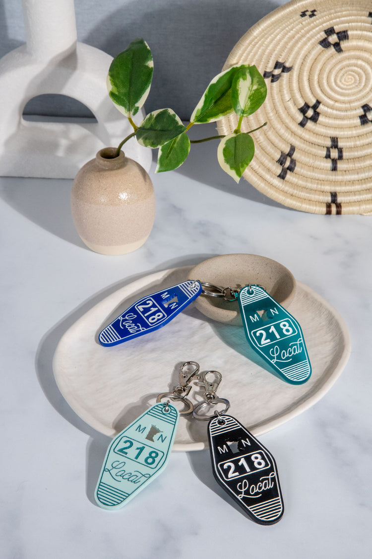 218 Local Minnesota Acrylic Retro Keychain