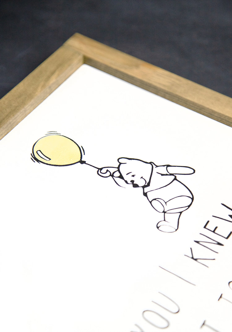 A. A Milne Adventure Winnie The Pooh Sign 12x18