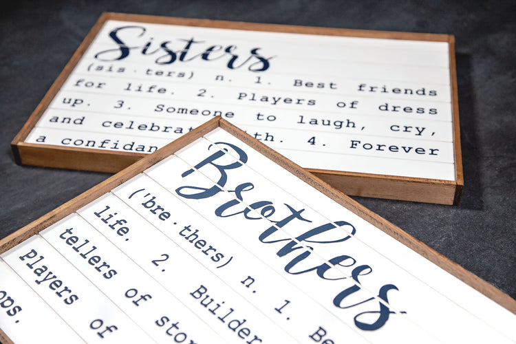 Brother Definition Shiplap Inspired Wood Sign 12x18