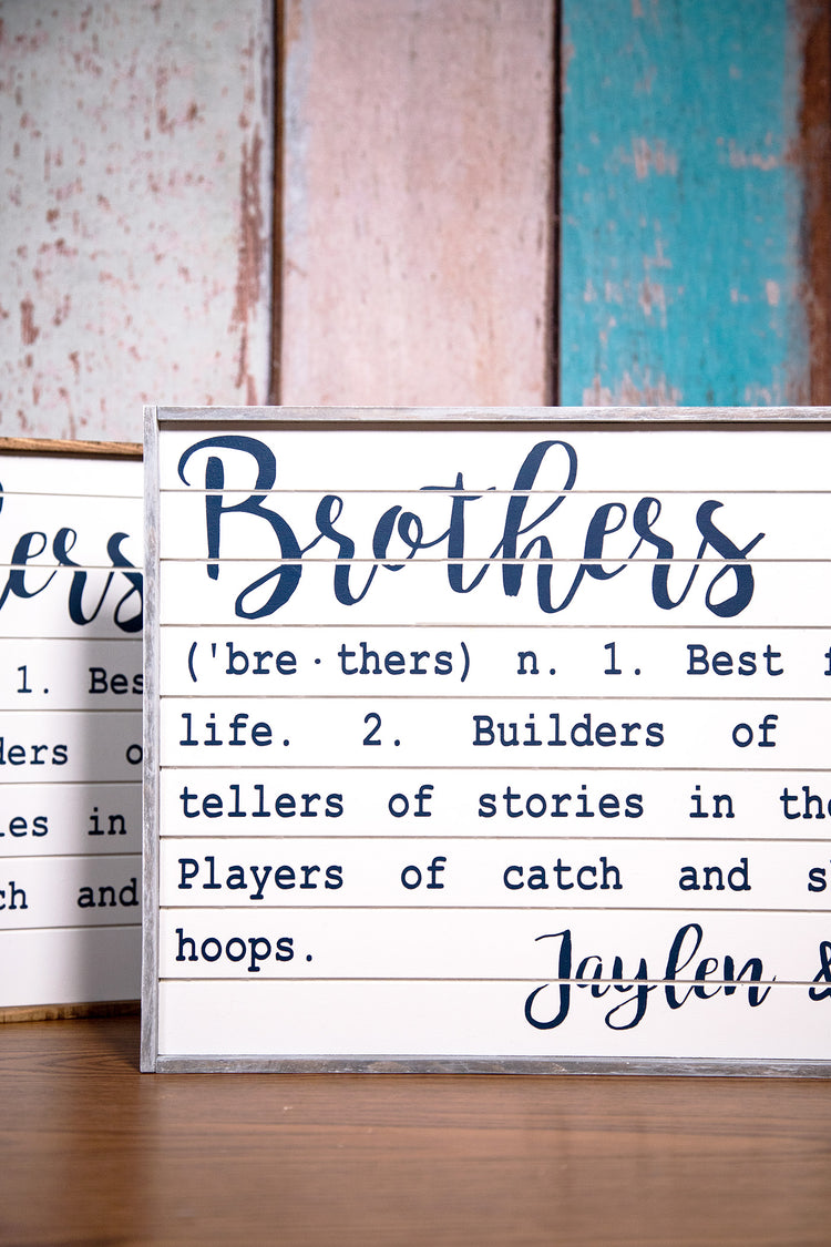 Sisters Definition Shiplap Wood Sign 18x12