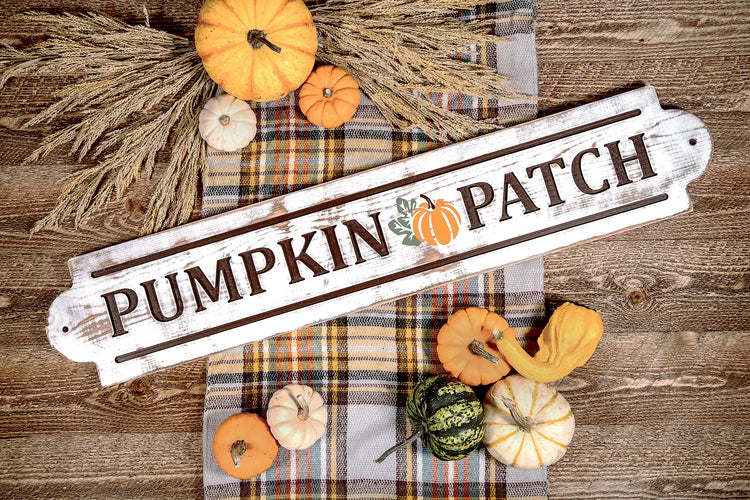 Pumpkin Patch Engraved Wood Sign 36x7