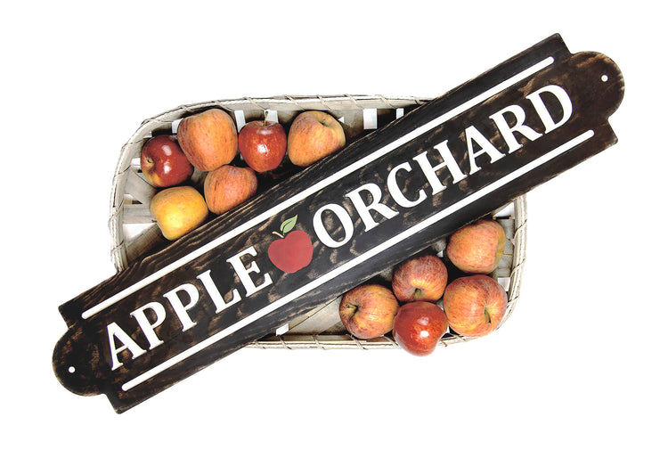 Apple Orchard Engraved Wood Sign 36x7