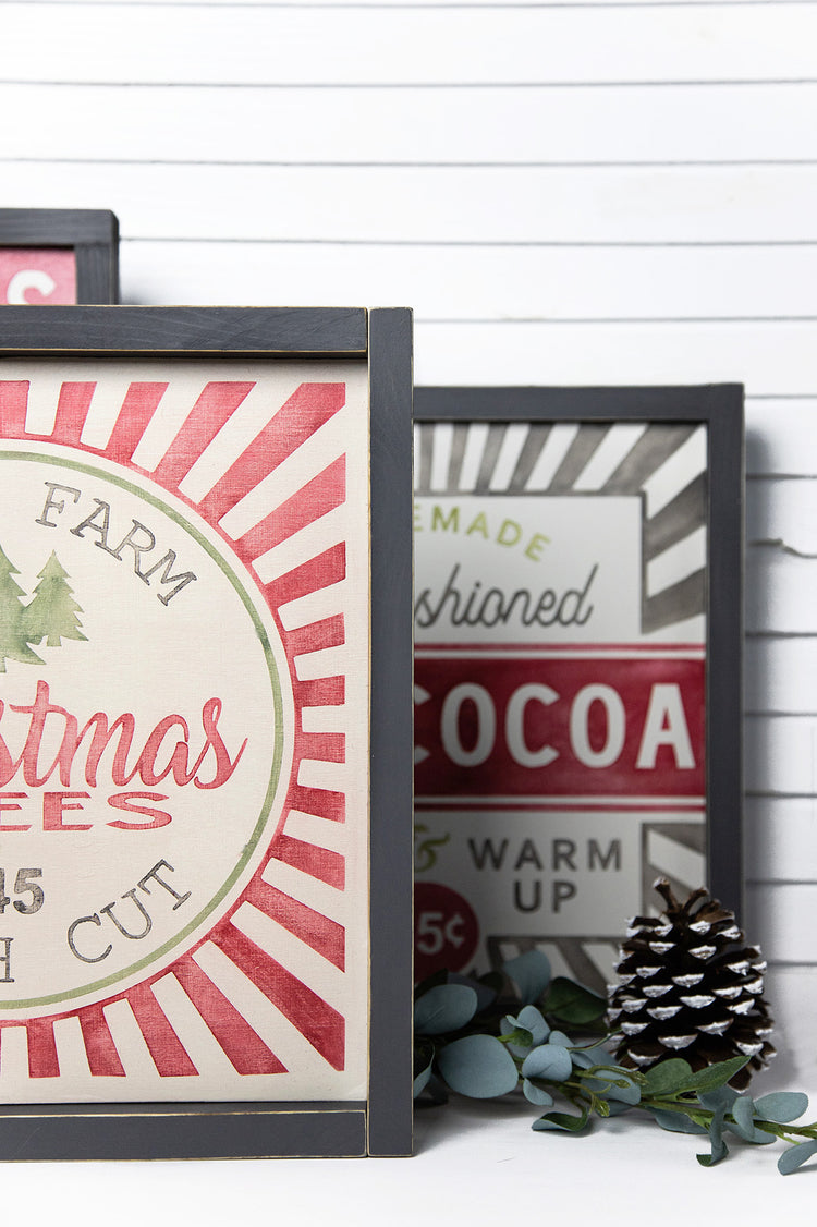 Christmas Tree Wood Sign 14x14