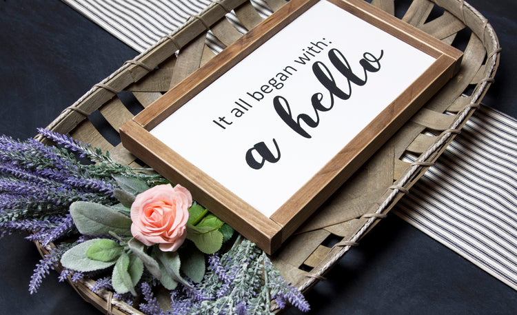 It All Began With: Custom Sign 15x9