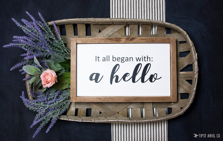 It All Began With: Custom Sign 15x9
