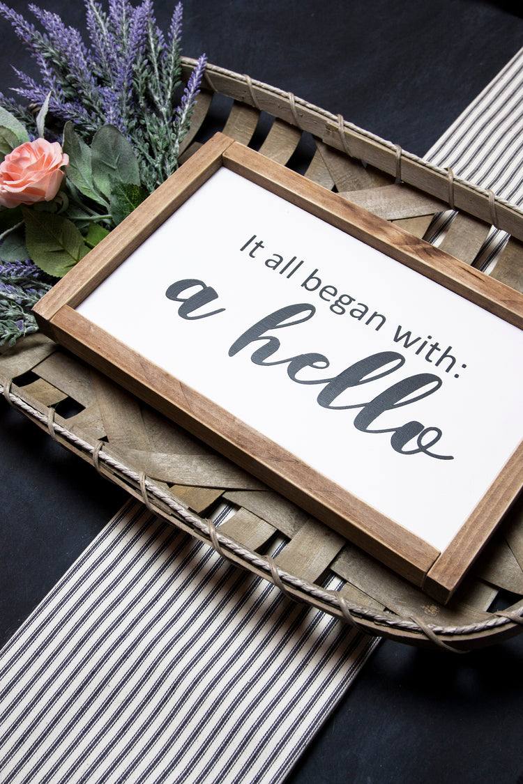 It All Began With: Custom Sign 15x9