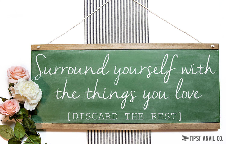 H is for Home Chalkboard Style Wood Sign 18x14