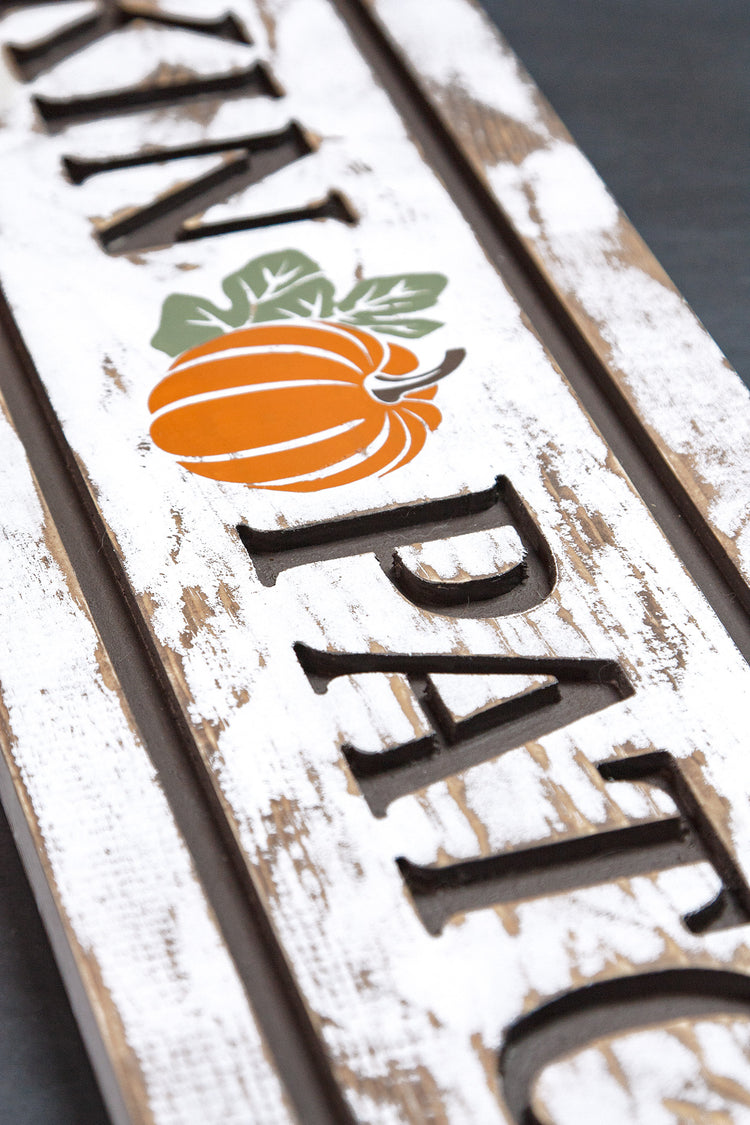 Pumpkin Patch Engraved Wood Sign 36x7