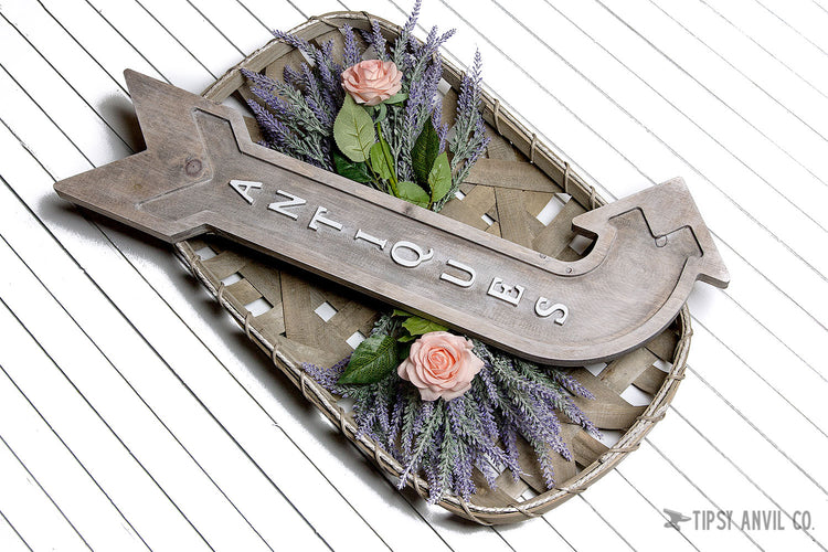 Farmhouse Embossed Wood Sign 25x6