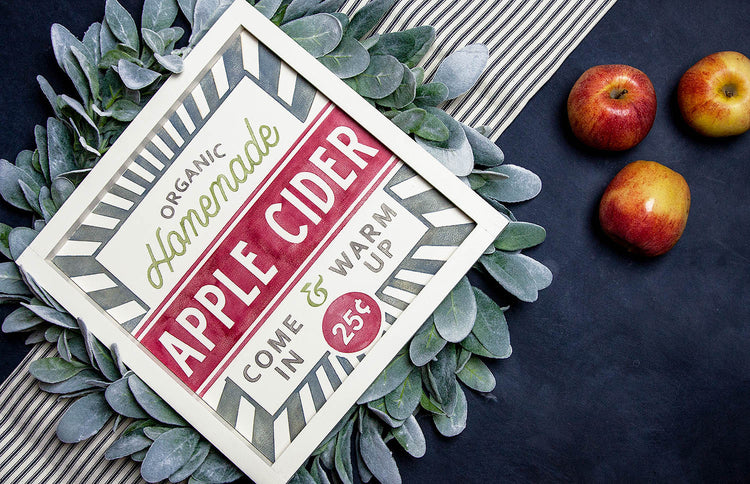 Homemade Apple Cider Wood Sign