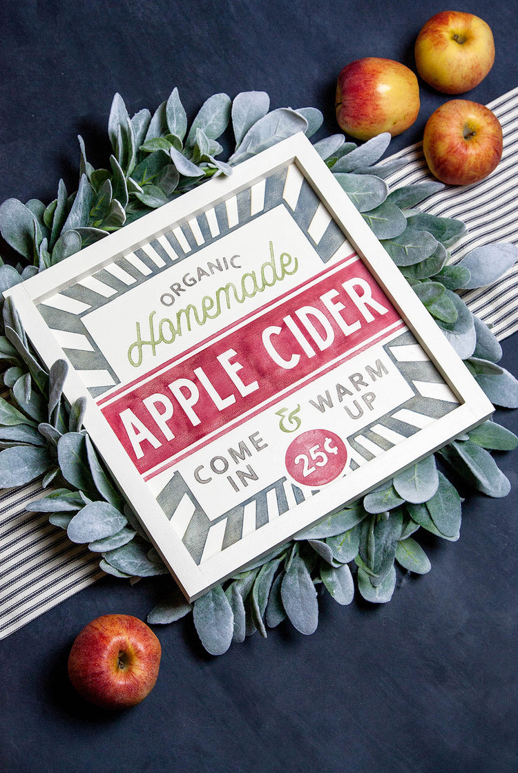 Homemade Apple Cider Wood Sign